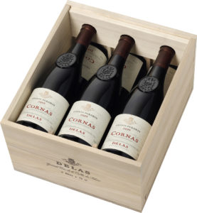 Delas - Coffret cadeau Caisse Bois - 6 Bouteilles - Chante Perdrix