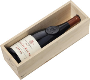 Delas - Coffret cadeau Caisse Bois - Magnum - St-Esprit millésimé 