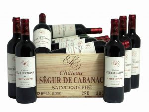 Caisse bois de 12 bouteilles de Château Ségur de Cabanac, Vins de Bordeaux